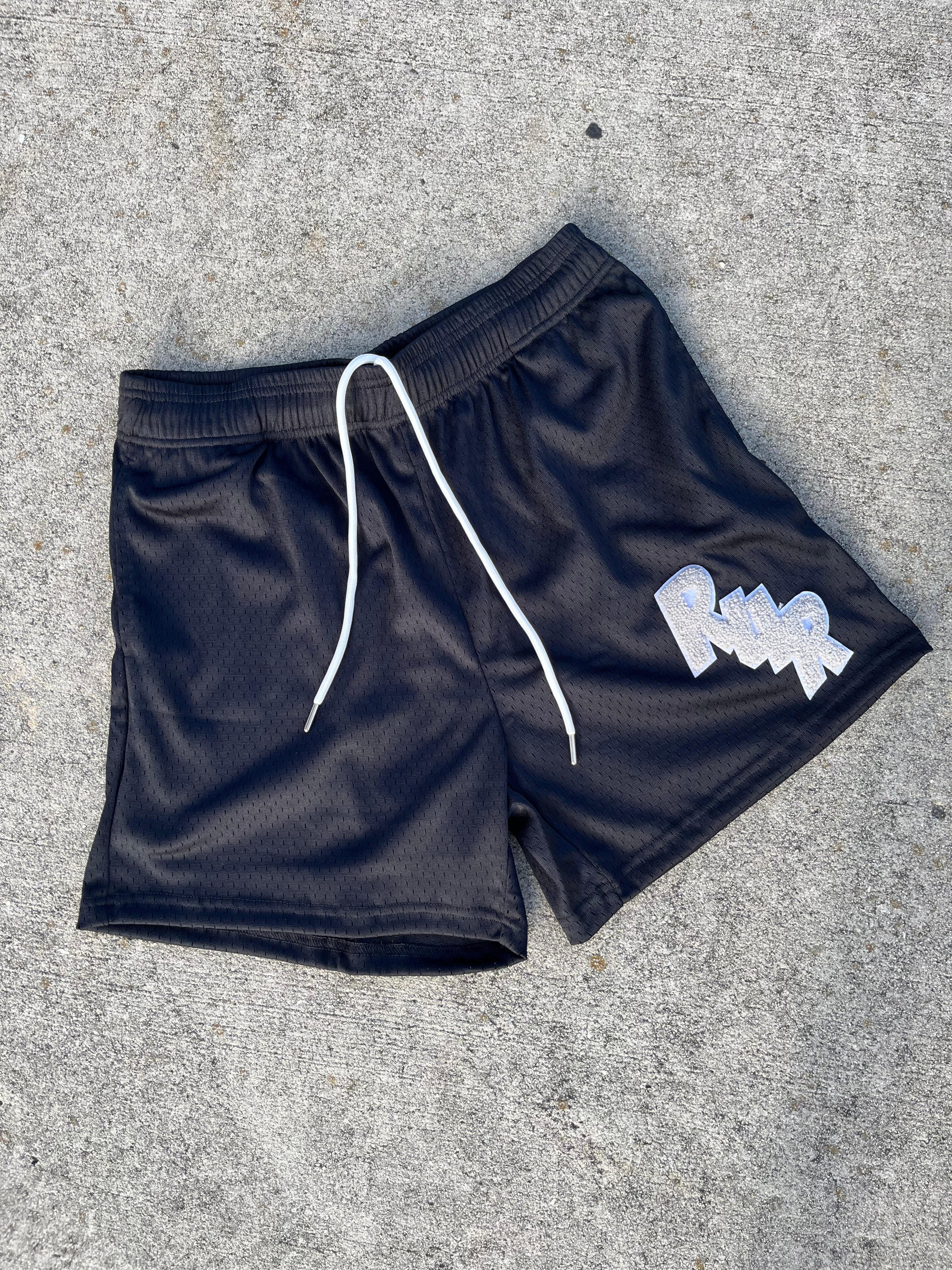 BASIC BLACK R4R MESH SHORTS